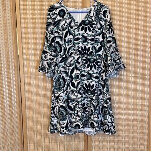 Kobi Halperin Womens M Dress Floral Flouncy 3/4 Sleeve Fairycore Boho Office